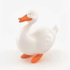 Obraz premium goose in 3D style on a white background 