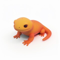 Fototapeta premium salamander in 3d style on the white background