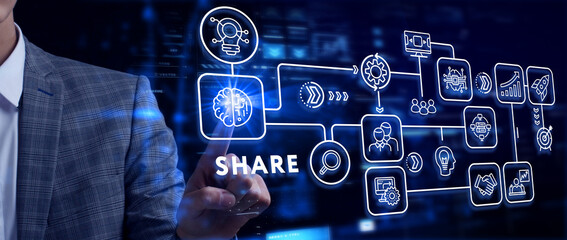 Sharing Concept. Business, Technology, Internet and network concept.