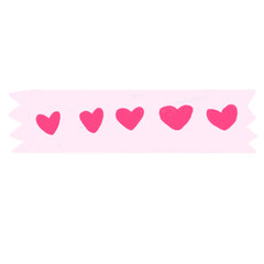 Heart to Heart Washi Tape Illustration