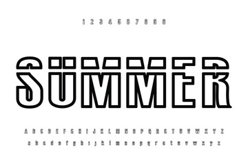 School Abstract font alphabet