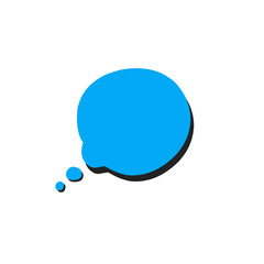 blue speech bubble vector