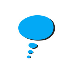 blue speech bubble vector