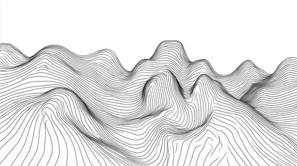 Drawing of minimal black line background. Illustration
