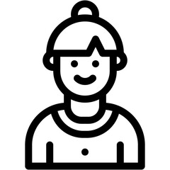 Vector Icon Formal, woman, user, trainer, person