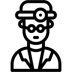 Vector Icon Doctor, surgeon, dentist, dental care, female