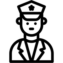 Vector Icon Police man, military, police, occupation