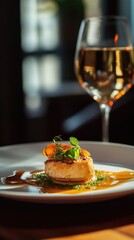 Tasty Minimalist Dish from a Gourmet Restaurant