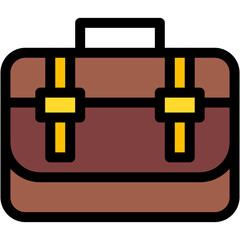 Vector Icon Bag, briefcase, business, suitcase, work