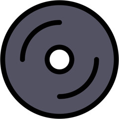 Vector Icon Disc, music, vynil, cd, compact disk