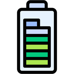Vector Icon Battery, electric, power, charge, full