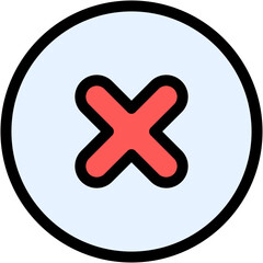 Fototapeta premium Vector Icon Cross, delete, false, remove, wrong