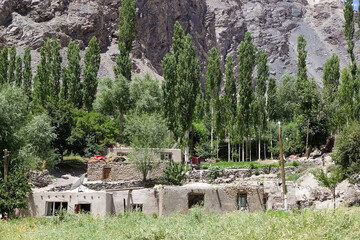 Ghudara village along the Bartang River in the Gorno-Badakhshan region in Tajikistan