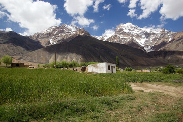 Mountains in Pamir in the Gorno-Badakhshan region in Tajikistan