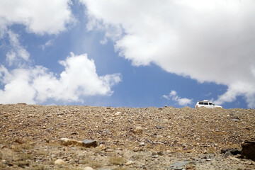Road along the Bartang Valley in the Gorno-Badakhshan region in Tajikistan