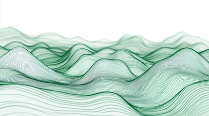 Fototapeta premium Drawing of minimal green line background. Illustration 