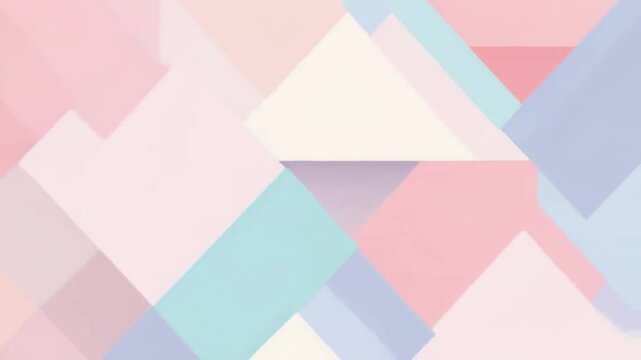 Abstract geometric pattern in soft pastel colors.