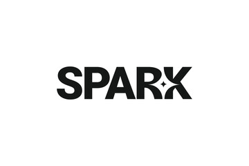 Spark modern minimalist logo design vector
