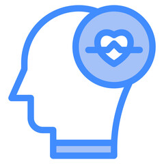 Vector Icon in love, mind, thought, user, human brain