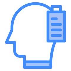 Vector Icon exhausted, mind, thought, user, human brain