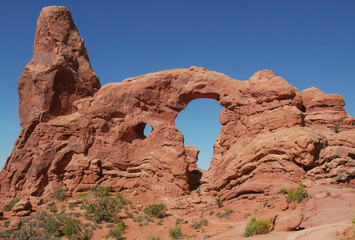 Beautiful Turret Arch (South Window) in Arches National Park, Utah, USA © Andrzej