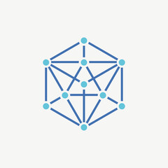 Geometric Link Technology Logo Vector Illustration