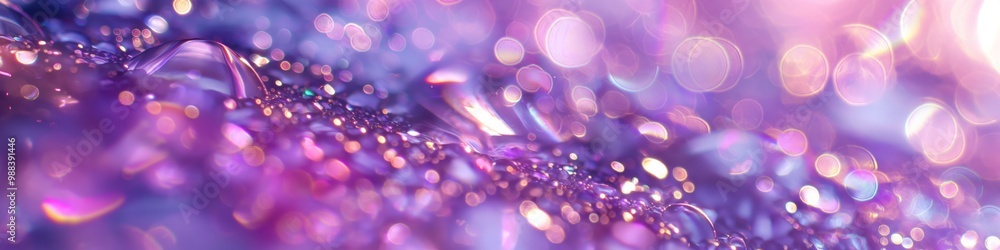 Poster A purple background with many small dots of different colors. The dots are scattered all over the background, creating a sense of movement and energy. The image is abstract and open to interpretation