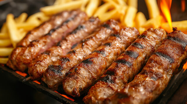 Greek kontosouvli is a large souvlaki made fresh.