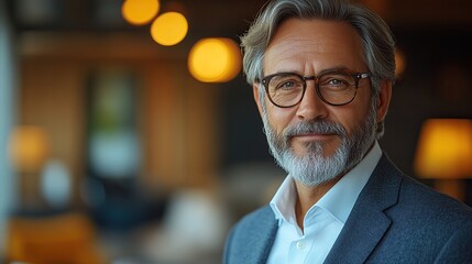 Fototapeta premium mature businessman with tablet in the office