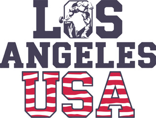Los Angeles USA illustration vector .