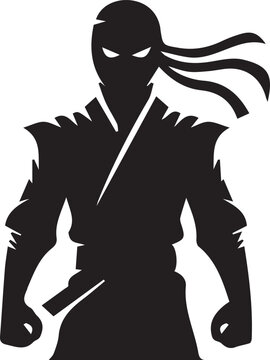 recommend clip art: Ninja silhouette -vector image of ninja - black and white ninja 