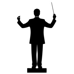 silhouette of orchestra conductor © создать 8 углов