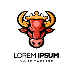 vector illustration of a bull