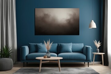 Dim Smoky Gradient Canvas Artwork with Hazy Muted Dark Aesthetic