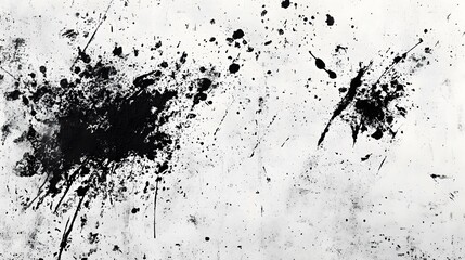 Grunge texture with abstract splatters of black and white