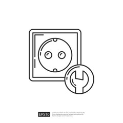 Electrical Outlet Repair and Maintenance Icon
