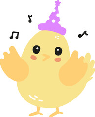 Cute Baby Chick Singing