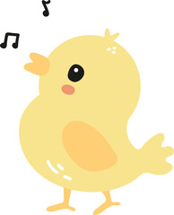 Cute Baby Chick Singing