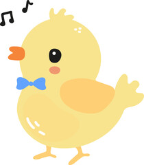 Cute Baby Chick Singing