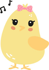 Cute Baby Chick Singing