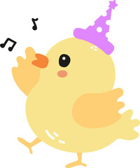 Cute Baby Chick Singing