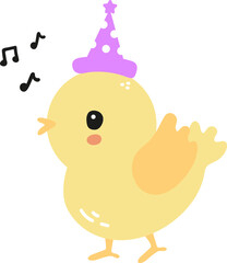 Cute Baby Chick Singing