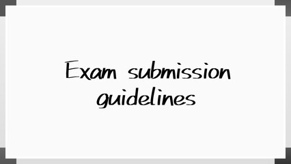 Exam submission guidelines のホワイトボード風イラスト