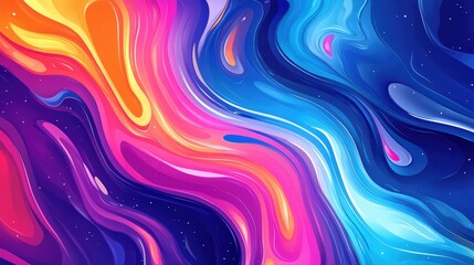 Obraz premium A abstract liquid gradients, vibrant flowing colors blending seamlessly in a modern design
