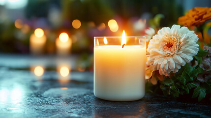 Glowing Altars with Candlelight for Dia de los Muertos Remembrance Ceremony
