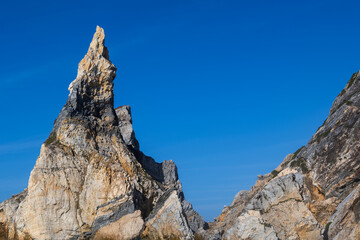 Pointy Rock At Praia Aa Ursa In Portugal