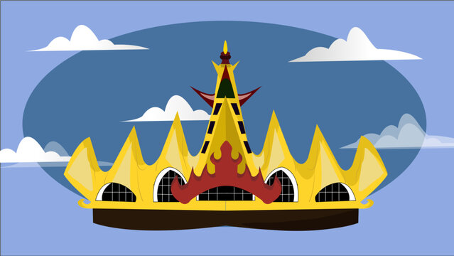 Vector illustration of regional icon building