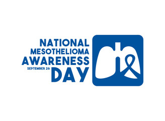 National Mesothelioma Awareness Day. September 26. White background.