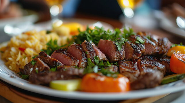 Kontosouvli, a delectable Greek ethnic meat dish, is traditionally served in a variety of settings.