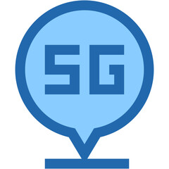 Obraz premium Vector Icon Location,, Technology, 5G, internet, wireless